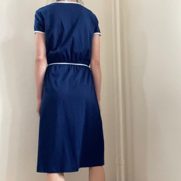 Vintage Miss Oops California navy and white trim dress - Picture 4 of 15